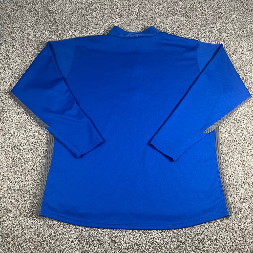 Nike Dri-FIT Quarter Zip Pullover Mens XL Blue Grey Mesh Athletic Golf Shirt - Picture 7 of 8